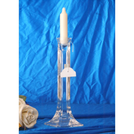 VELERO CRISTAL PLOMO ALTO CON VELA BLANCA