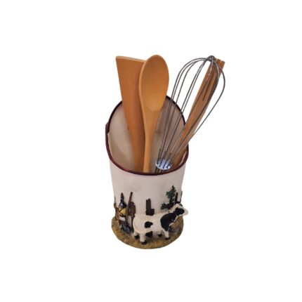 PORTA-UTENSILIOS DE COCINA DECORADO RELIEVE VACA  REF. 02/0154