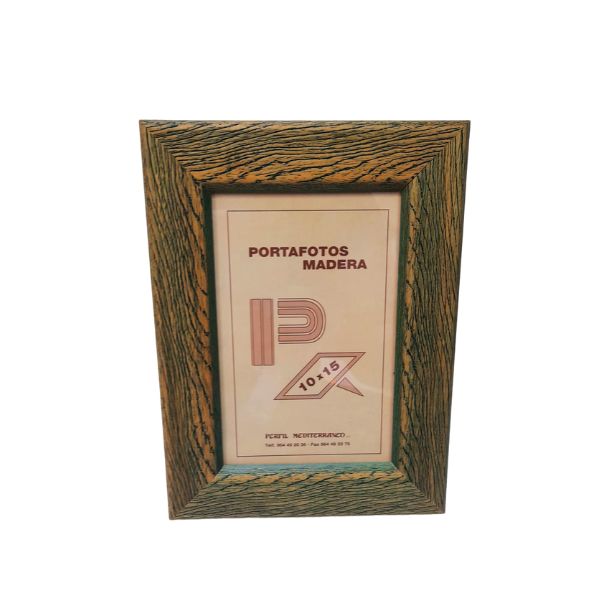 PORTAFOTOS 10X15 MADERA COLOR VERDE REF. 19204