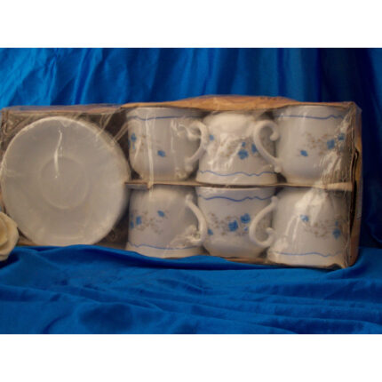 ESTUCHE 6 TAZAS + 6 PLATOS DESAYUNO MODELO PRIMAVERA