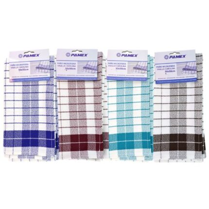 PAÑO VAJILLA MICROFIBRA CAROLINA 50X50 P/1 COLORES SURTIDOS