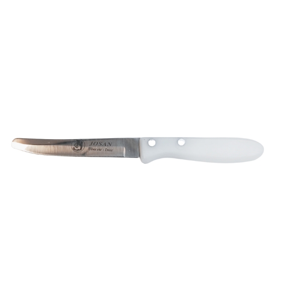 CUCHILLO MESA MOLDEADO 11CM HOJA Y PUÑO BLANCO FIBRA REF. 94650-6