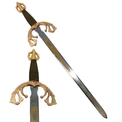 ESPADA TIZONA CADETE 60 CM EMPUÑADURA HILO VERDE (BODA-COMUNIÓN)