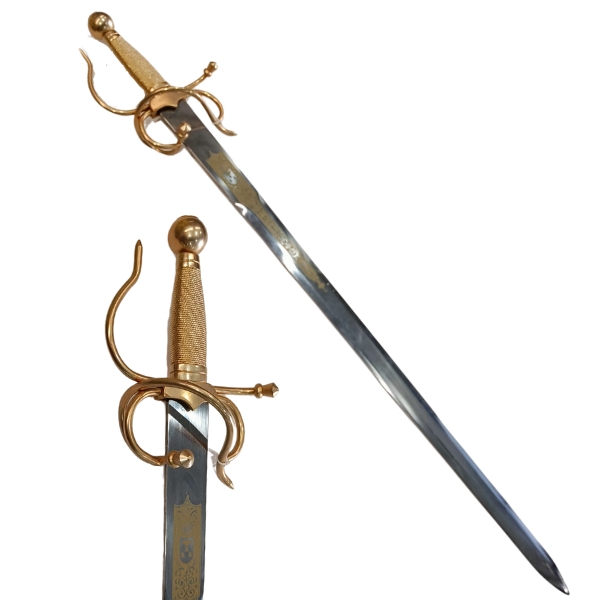 ESPADA COLADA DEL CID 80CM PUÑO HILO DORADO (BODA)