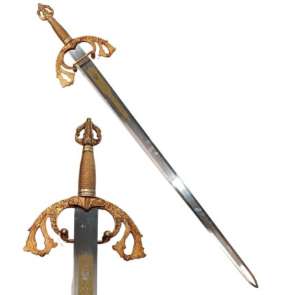 ESPADA TIZONA DEL CID 1 METRO EMPUÑADURA HILO DORADO (BODA)