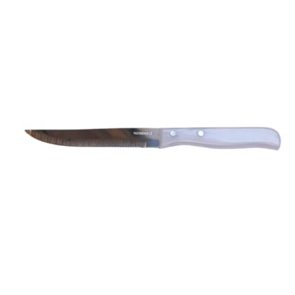 CUCHILLO DENTADO INOX. MANGO NACAR LISO- HOJA 10.5 CM REF.3037.2