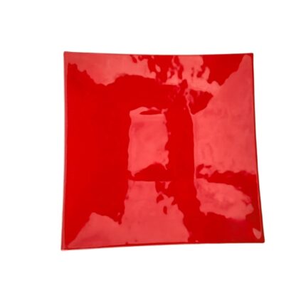 PLATO CUADRADO CRISTAL ROJO 31X31 CM REF. 2582