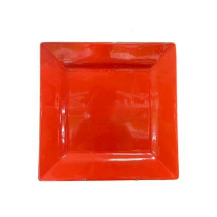 PLATO PRESENTACION PORCELANA NARANJA 27X27 CM