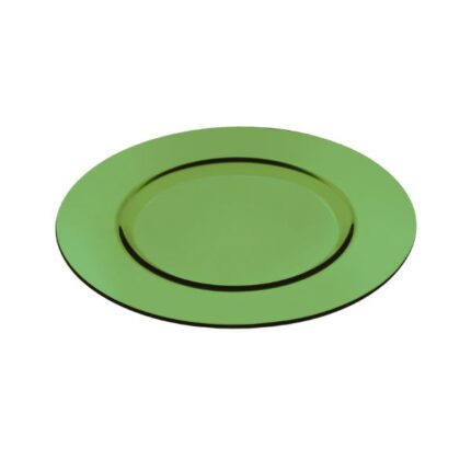 PLATO PRESENTACION 35CM TRANSPARENTE/ VERDE