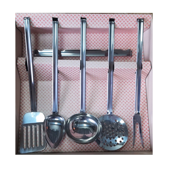 JUEGO UTILES COCINA 6 PZAS. INOX MODELO CLASICO