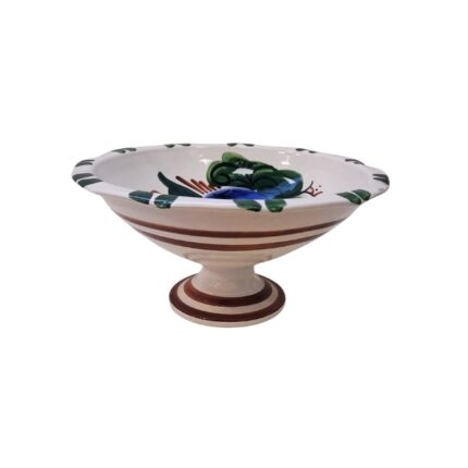 FRUTERO CENTRO MESA CERAMICA CON PIE DECORADO SURTIDO