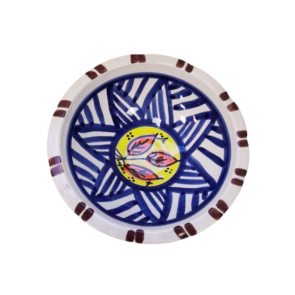 FRUTERO CENTRO MESA CERAMICA CON PIE DECORADO SURTIDO - Imagen 4