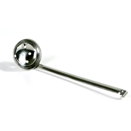 CACILLO SACA ACEITUNAS INOX 18/8  CON ASA PARA COLGAR 28 CM