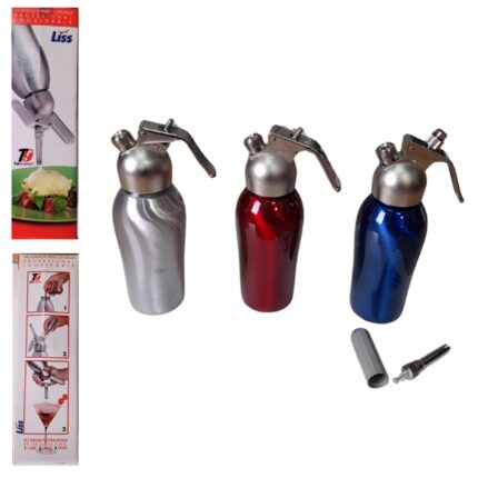 SIFON MONTADOR ESPUMAS 1/2 LITRO LIS COLORES SURTIDOS