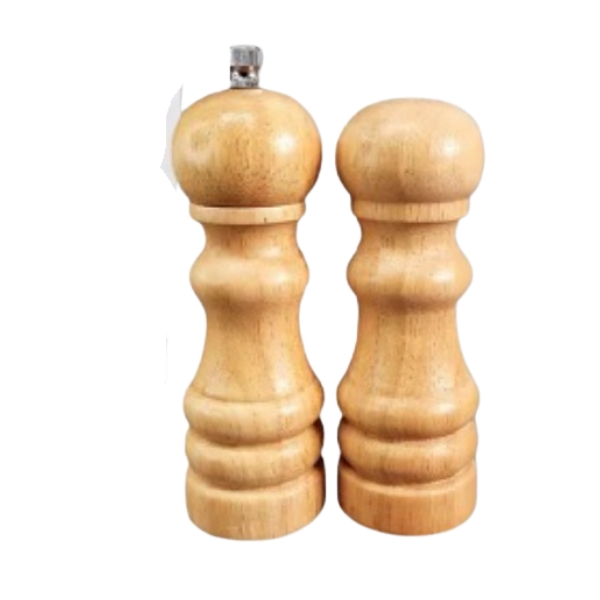 JUEGO SALERO+PIMENTERO MADERA 15CM