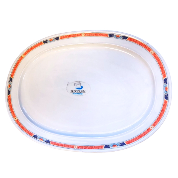FUENTE OVAL PORCELANA 38X28 CM SERIE 3000 DECORADO 306