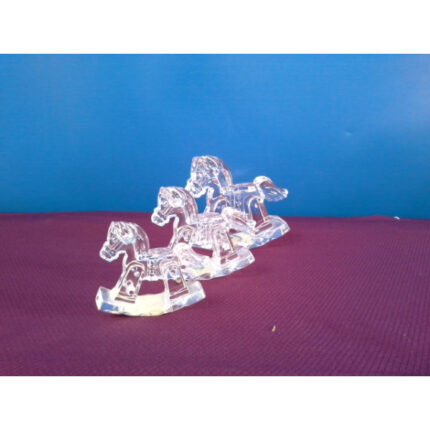 CABALLO CRISTAL BALANCIN 24 % PLOMO 9 X 7 CM