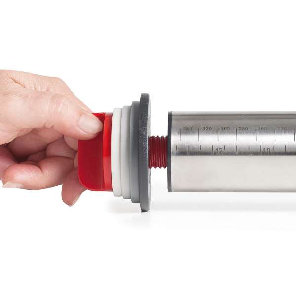 RODILLO AMASAR INOX 18/10 CON ANILLAS 34CM REF. 67143 - Imagen 2