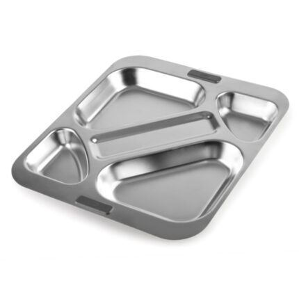 BANDEJA INOX 18/10 AUTOSERVICIO 32'5X37'5 5 COMPARTIMENTOS REF. 66957